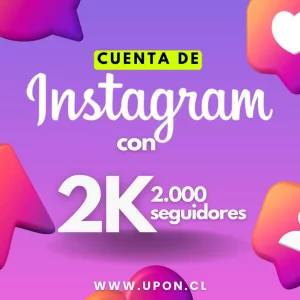 Cuenta de Instagram 2K | 2000 Seguidores | IG chile | Perfiles de Instagram